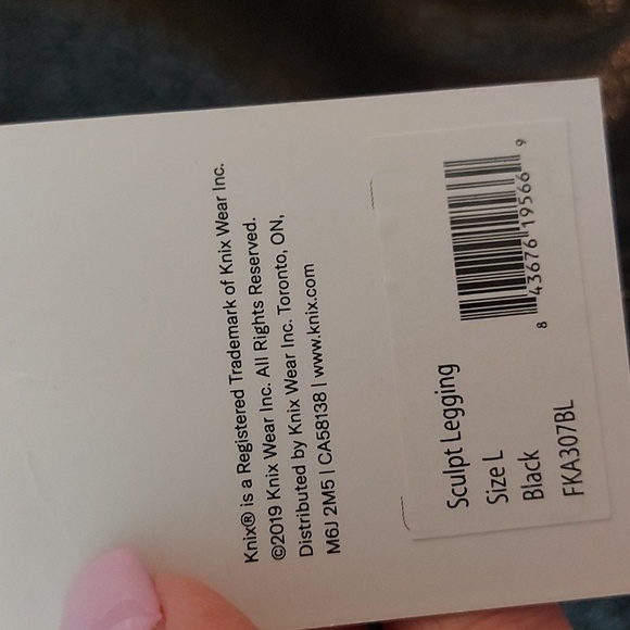 NWT Knix Your Birds Papaya Sculpt Leggings Faux Leather Black Size Large - Picture 8 of 9